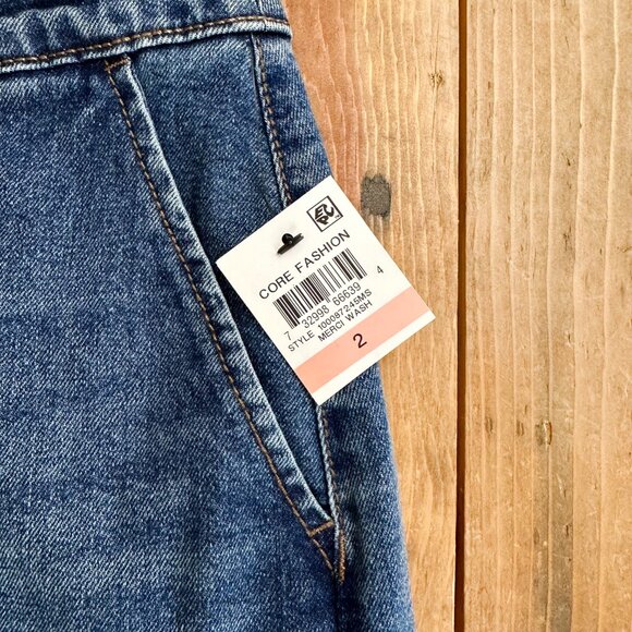 NWT Maison Jules Denim Skirt Mini Button Front‎ 2 Womens - Picture 5 of 7